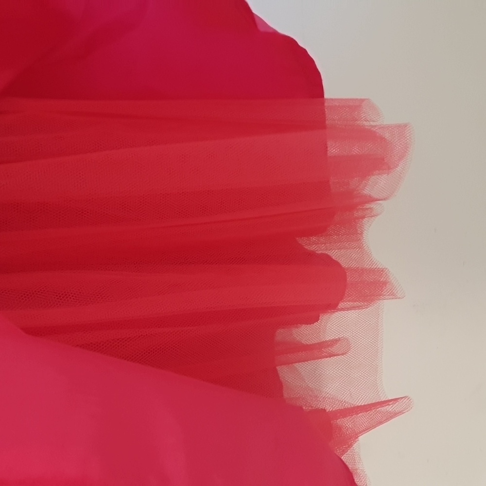 Vintage Cue Size 10 Strapless Barbie Hot Pink Strapless 80s Dress with Bow Belt - Picture 4 of 10